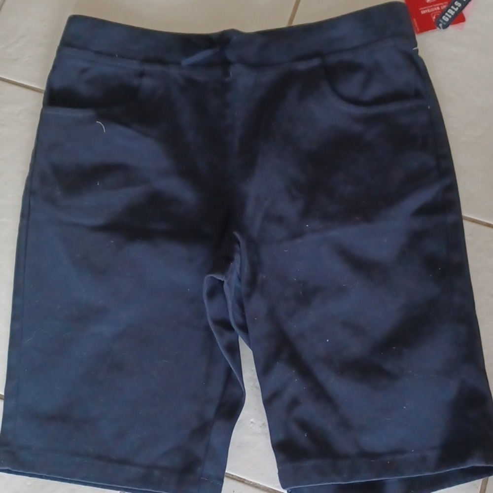 Chaps Size Girls Plus 12.5 Shorts Navy Blue school uniform